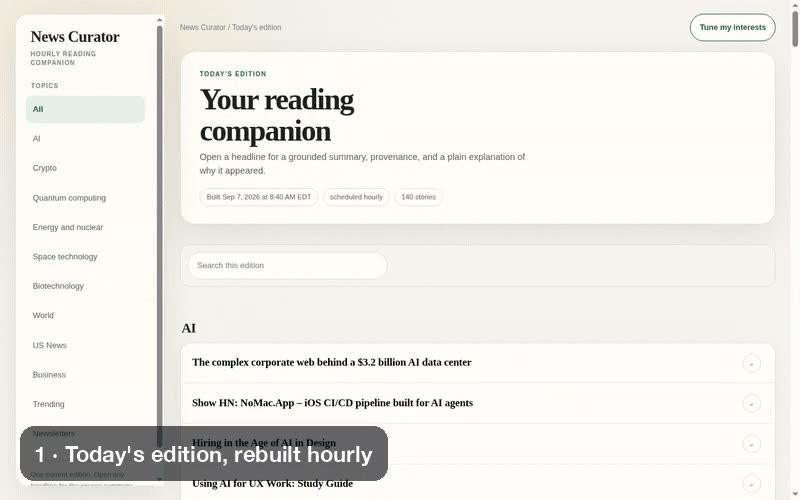 News Curator screenshot